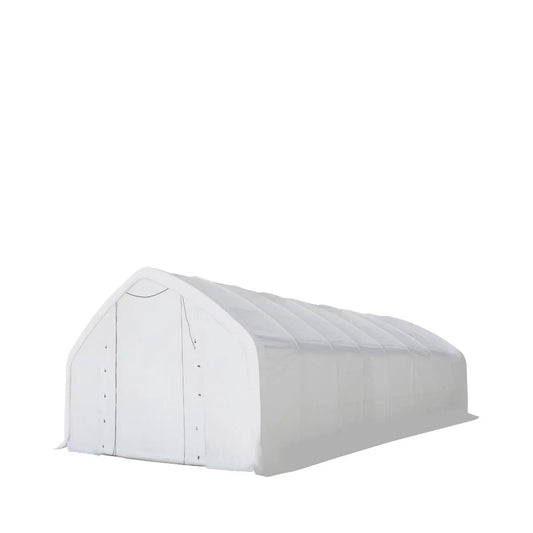 20' x 40' Straight Wall Peak Ceiling Storage Shelter with Heavy Duty 17 oz PVC Cover & Drive Through Door, TMG-ST2041V (Previously ST2040V)-1