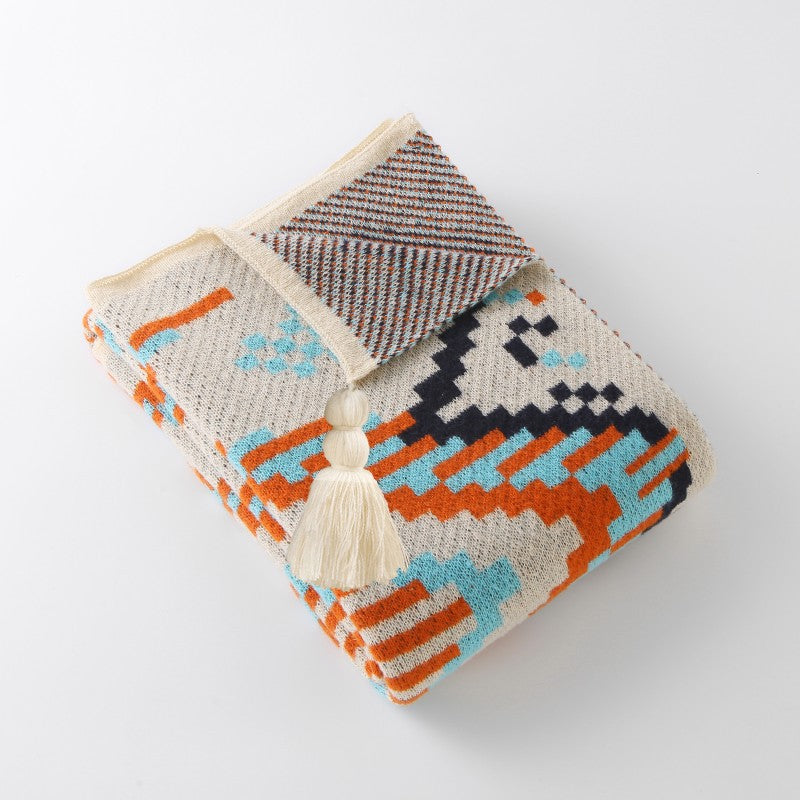 Nordic Style Office Nap Blanket - Knitted Throw Shawl