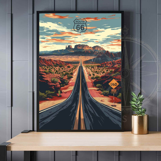 Affiche Route 66 | affiche de voyage route 66 | Affiche Amérique-1