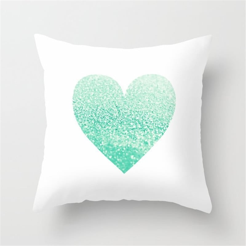 Mint Green Peach Skin Pillowcase Cushion Cover