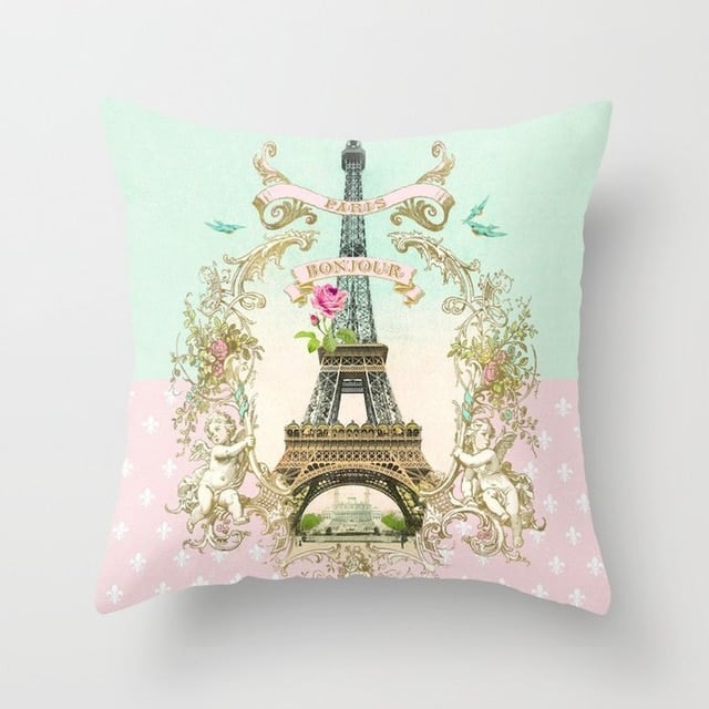 Mint Green Peach Skin Pillowcase Cushion Cover