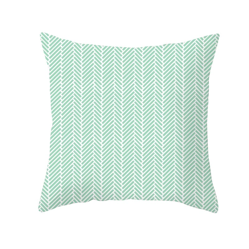 Mint Green Peach Skin Pillowcase Cushion Cover