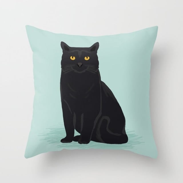 Mint Green Peach Skin Pillowcase Cushion Cover