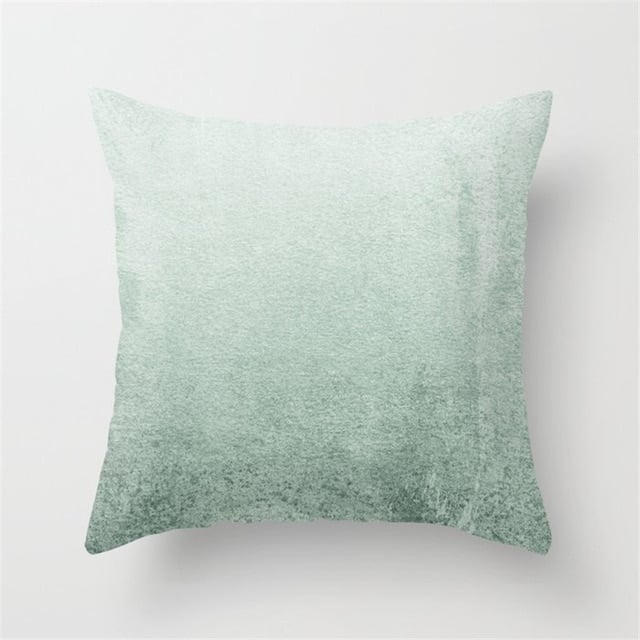 Mint Green Peach Skin Pillowcase Cushion Cover