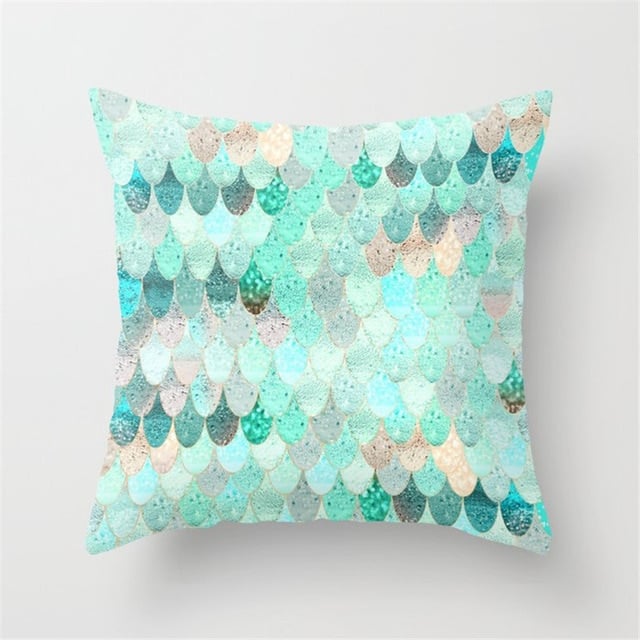 Mint Green Peach Skin Pillowcase Cushion Cover