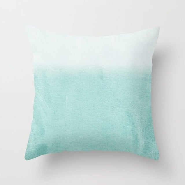 Mint Green Peach Skin Pillowcase Cushion Cover