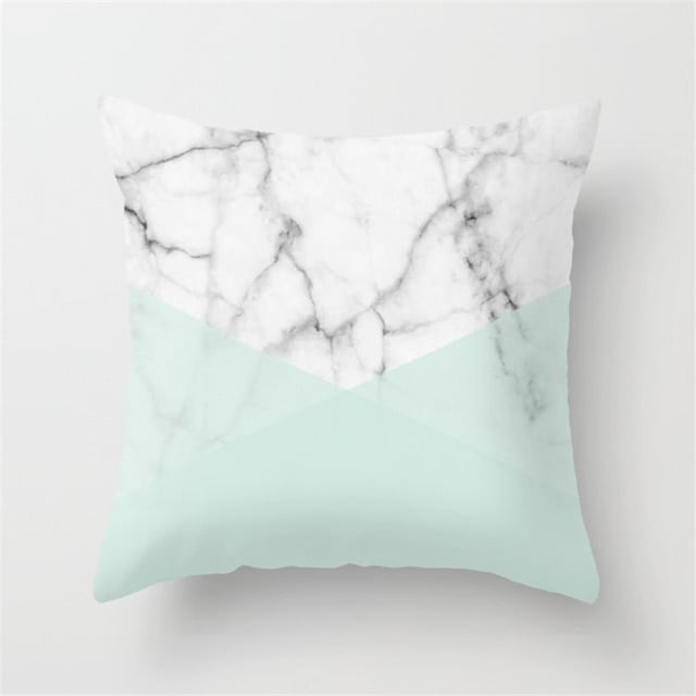 Mint Green Peach Skin Pillowcase Cushion Cover
