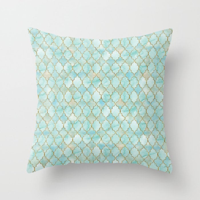 Mint Green Peach Skin Pillowcase Cushion Cover