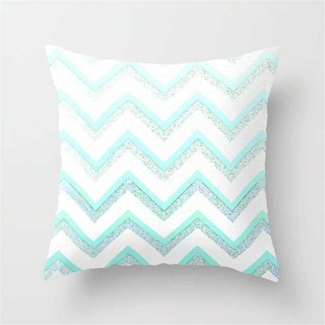 Mint Green Peach Skin Pillowcase Cushion Cover