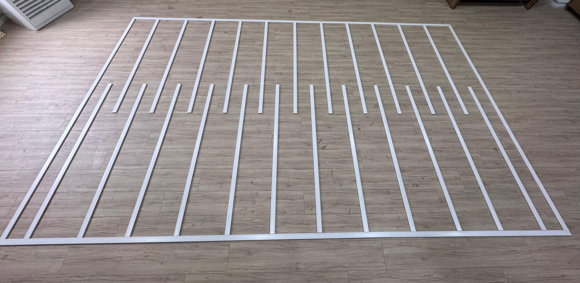 Pre-Cut Flat Wall Molding Kit for Living Areas | Factory Primed & Ready to Paint-3