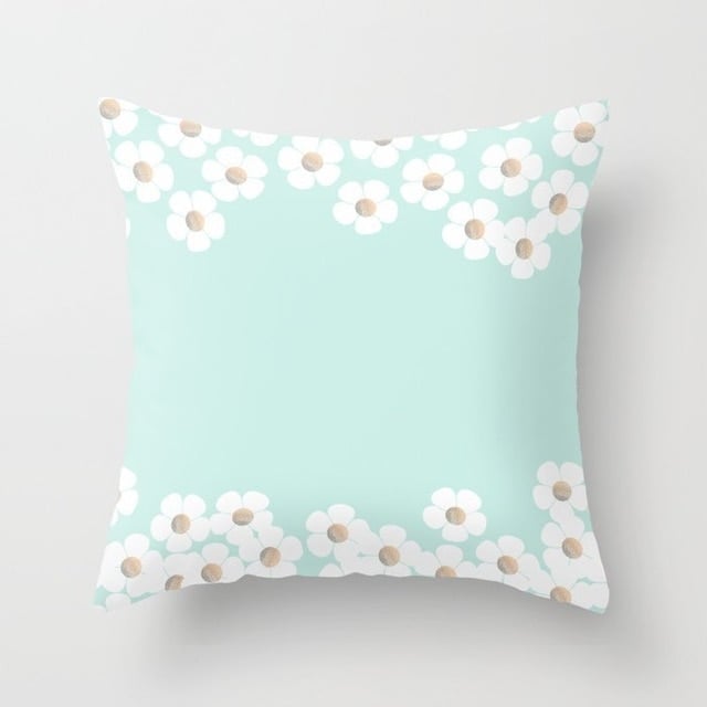 Mint Green Peach Skin Pillowcase Cushion Cover
