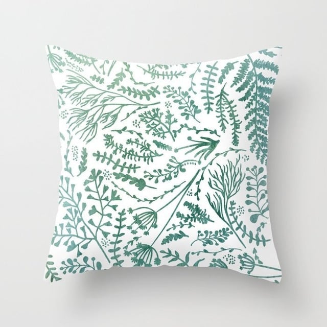 Mint Green Peach Skin Pillowcase Cushion Cover