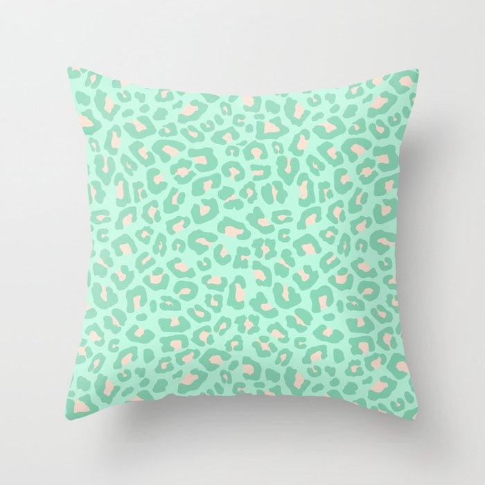 Mint Green Peach Skin Pillowcase Cushion Cover