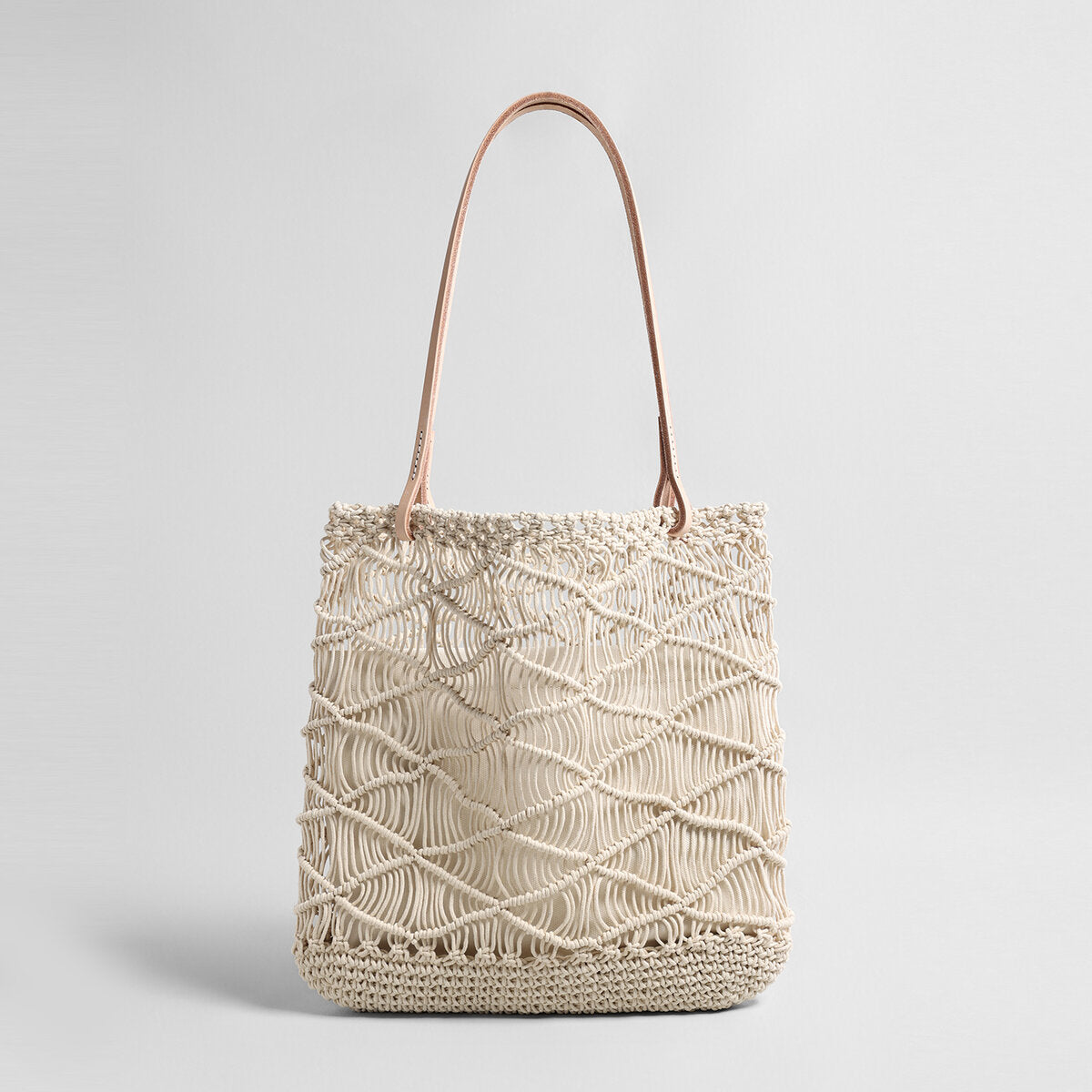 Macramé Woven Summer Tote – Large Capacity Beach Shoulder Bag-0