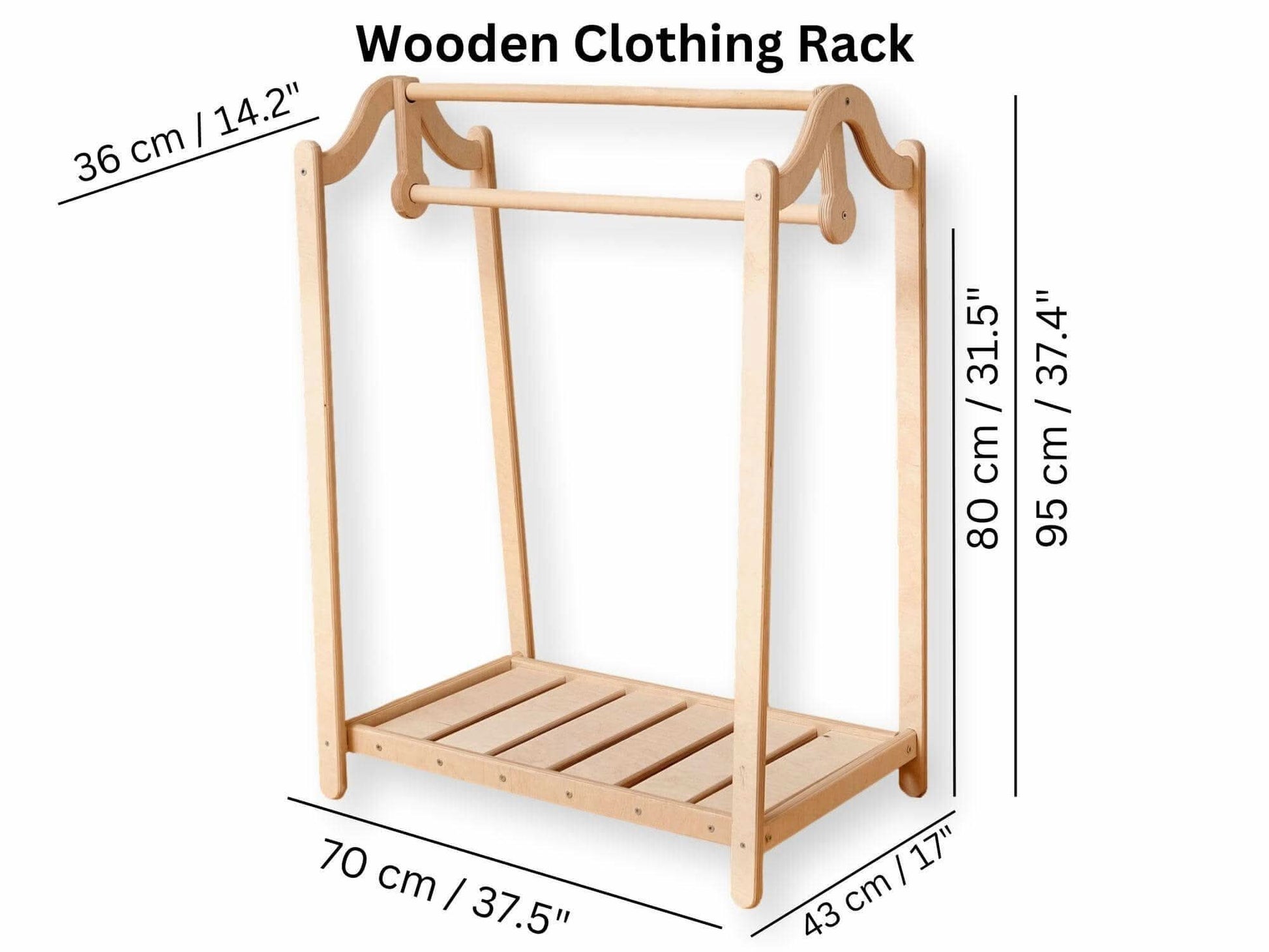 Wooden Kids Clothing Rack-2