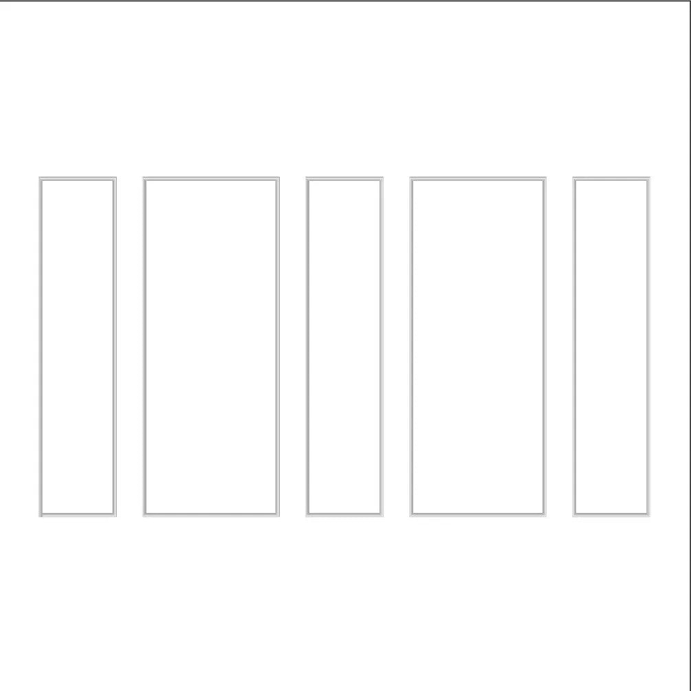 Peel and Stick Wall Molding Kit - 5 Vertical Frames | Easy Self-Adhesive Installation-2