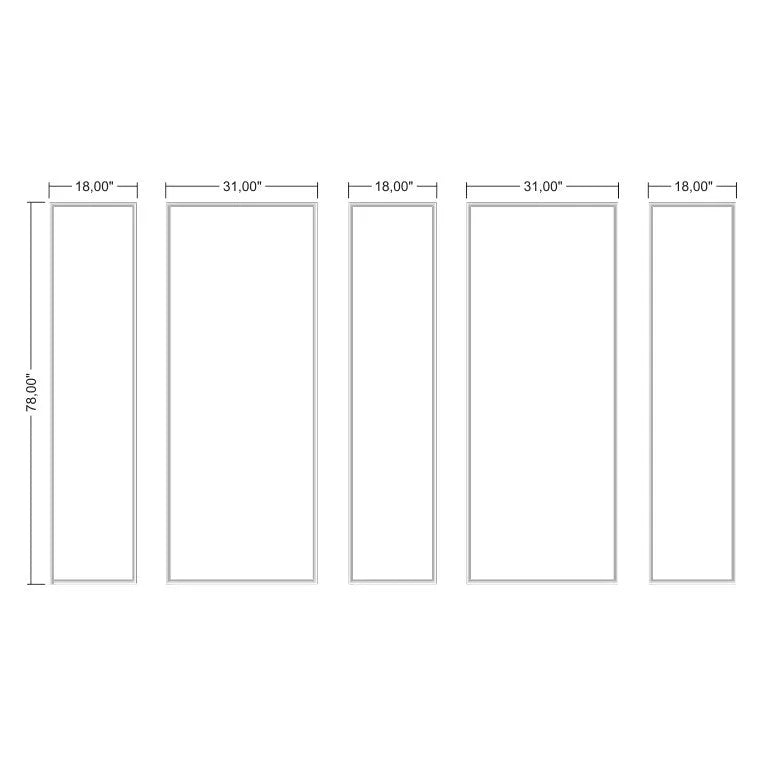 Peel and Stick Wall Molding Kit - 5 Vertical Frames | Easy Self-Adhesive Installation-3